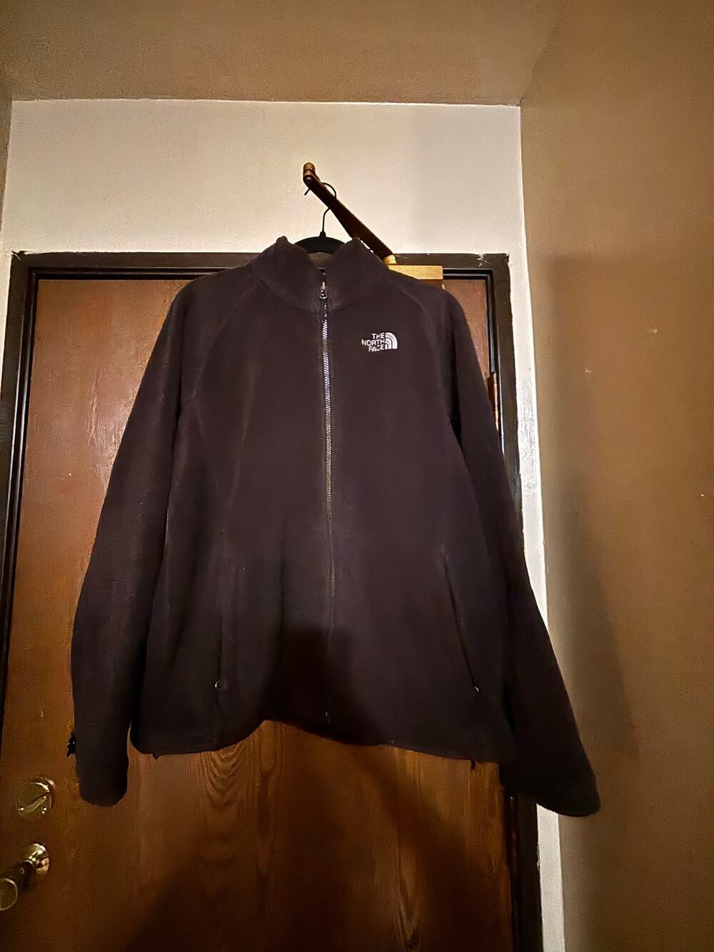 The North Face Dark Chocolate Brown Fleece Zippered Fall/ Winter Coat/ Jacket